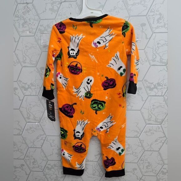 New Ghost Micro Fleece Unisex Halloween Pajama Union Hyde & EEk, Sz 6-9 months - Picture 2 of 8